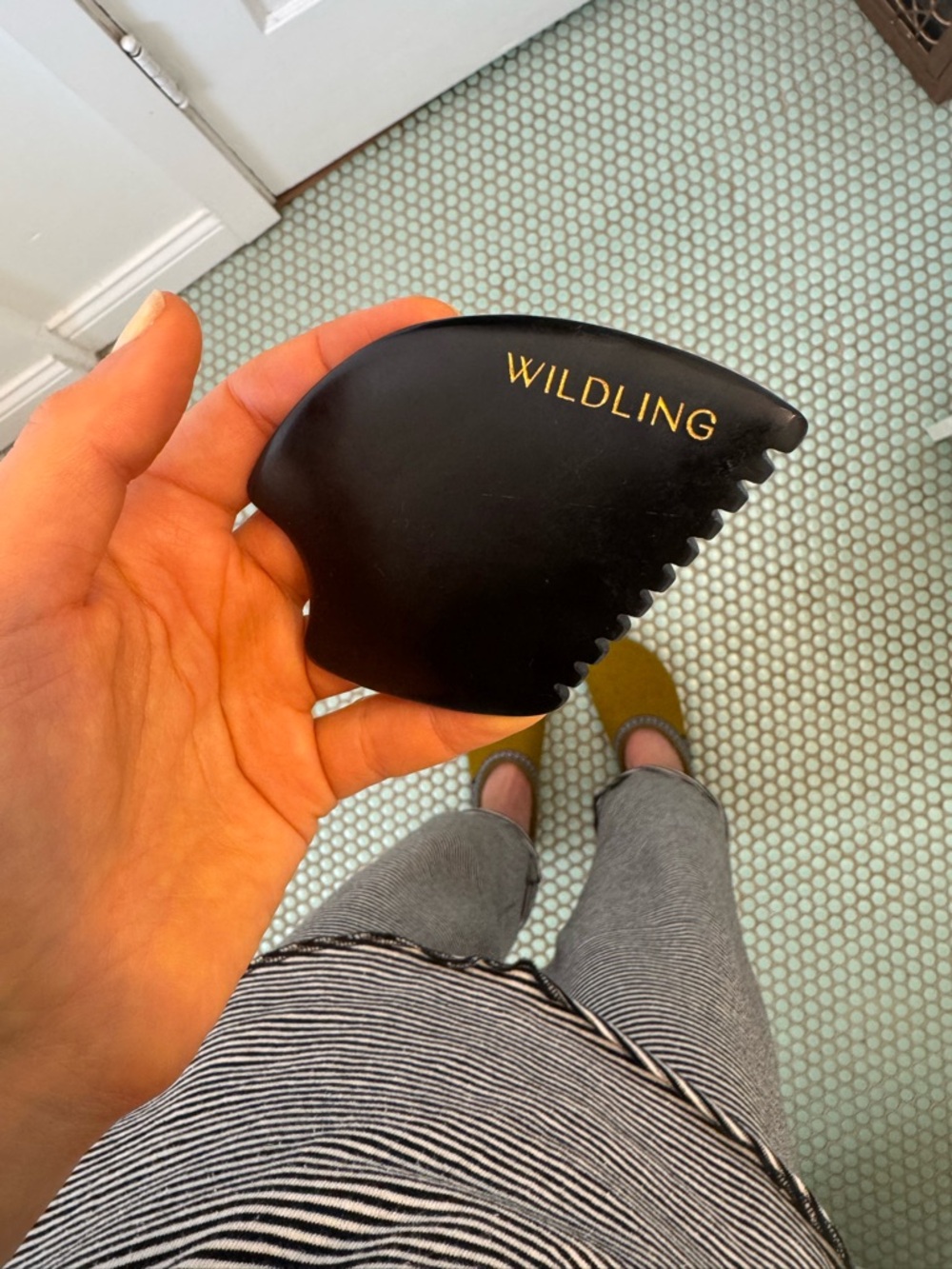 Wildling Black Gua Sha Stone Facial Tool